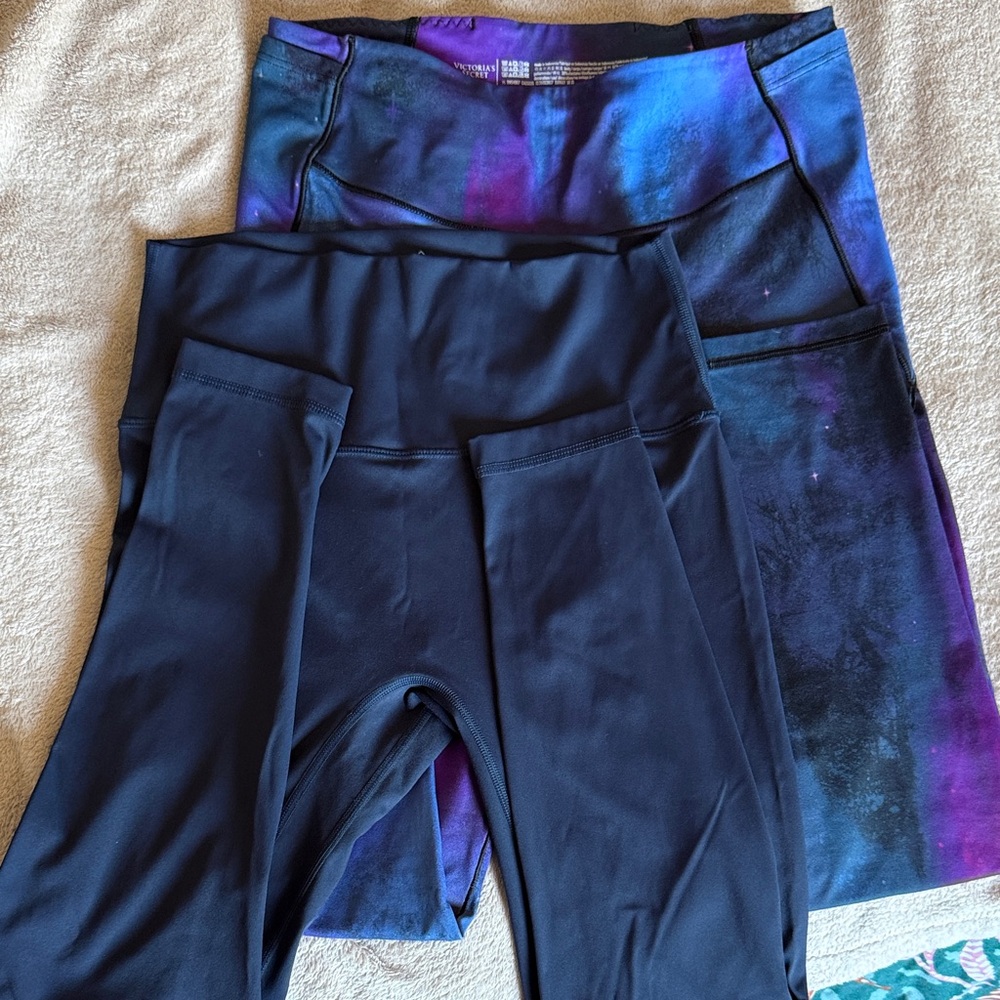 Bundle: Victoria's Secret Purple and Black  & ThirdLove Navy leggings